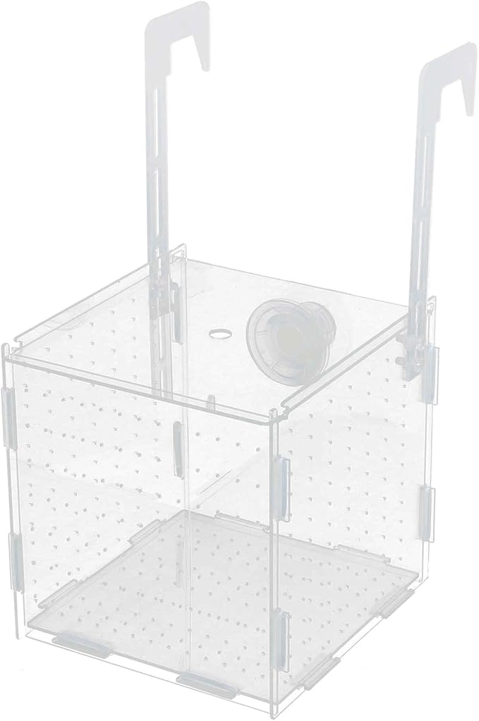 Fish Breeder Box for Fish Tank, Acrylic Fish Tank Divider, Easy to Install, 5.91"x5.91"x5.91", Clear, 1 Set