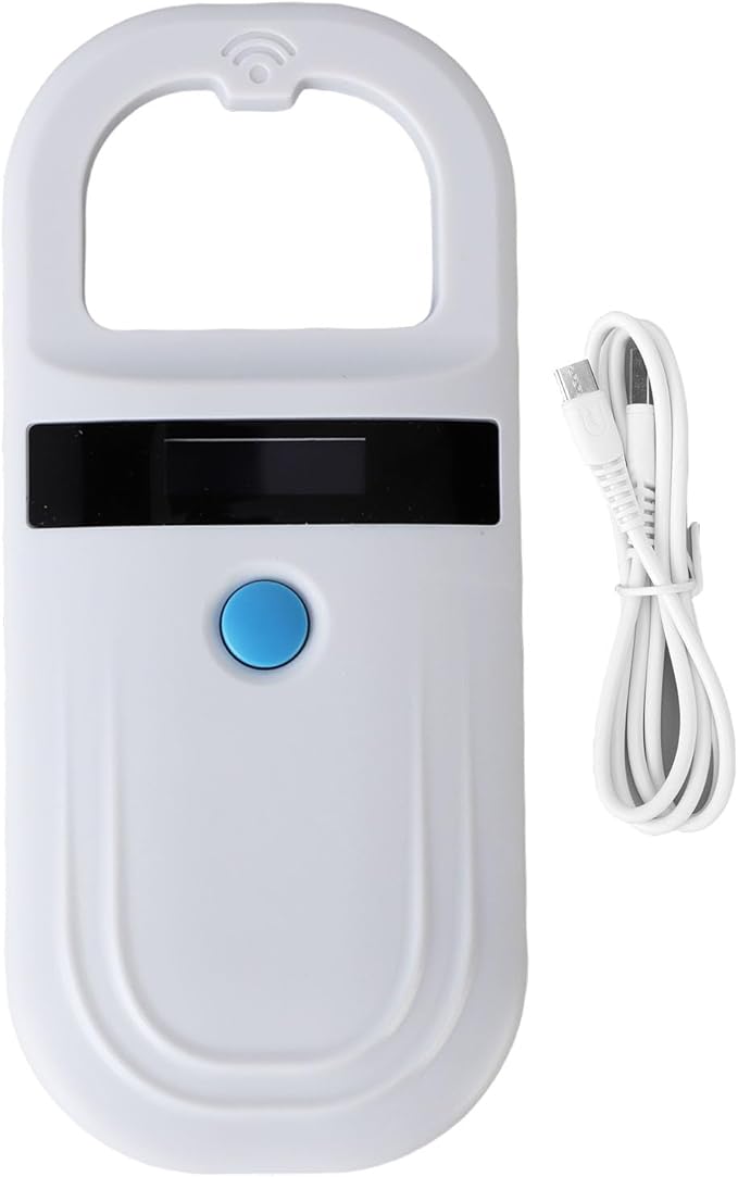 Pet Microchip Scanner, Portable Rechargeable Reader with 1000 Records Storage, for Dog Cat Animal Management (Type 1)