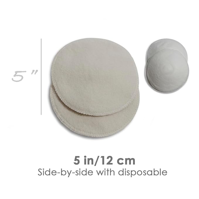 Merino Wool Nursing Pads, Style Softline, Regular Thickness, 5 in. Diameter