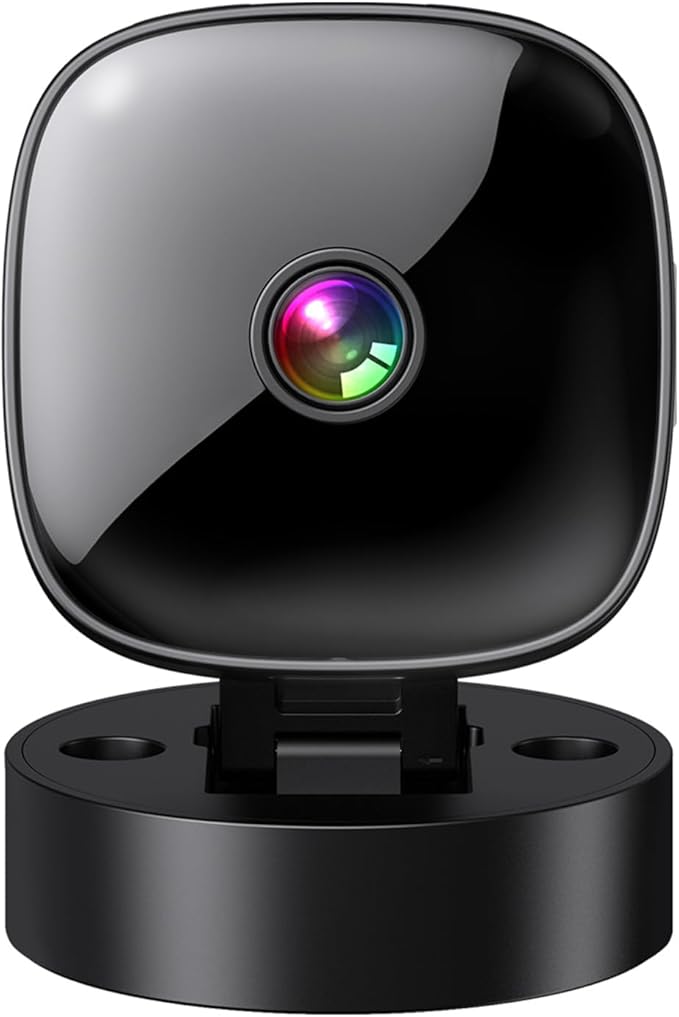 Yunir Small Camera, Security Camera Indoor with Night Vision, 360 WiFi Cameras for Home Security, Pet Dog Baby with Phone App, Motion Detection