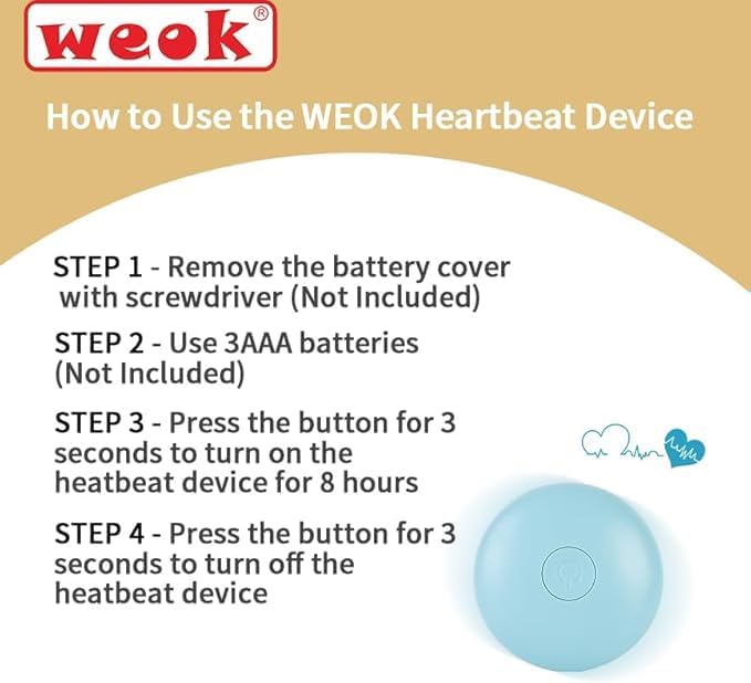 Heartbeat Puppy for Dogs-for Separation Anxiety Relief, Heartbeat Stuffed Animal Anxiety Calming Behavioral Aid Plush Toy for Dogs Cats Pets