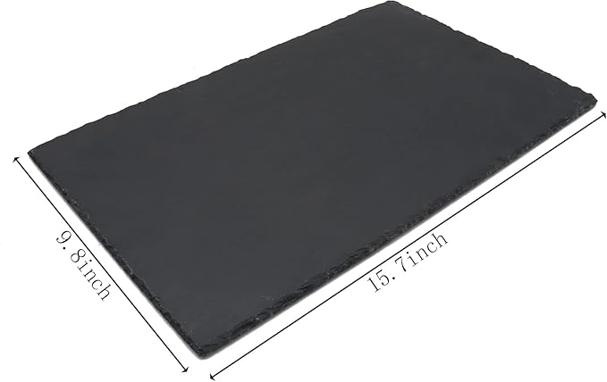 JIH Reptile Basking Platform, Natural Rock Reptile Food Bowl Tortoise Feeding Dish Habitat Decor. (40x25CM 2pcs)