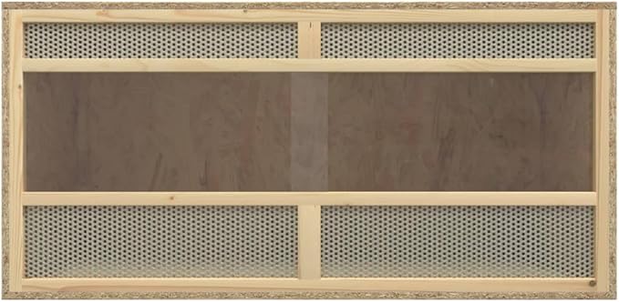 Terrarium Engineered Wood with Tempered Glass, Outdoor Reptile Box Reptile Feeding Box for Small Animals,Reptile Pets,Bearded Dragon,Gecko,Lizard 39.4" x 18.5" x 18.5"