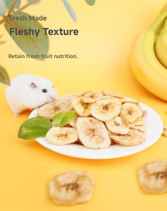 Hamster Banana Chips - Tasty, Natural & Nutritious for Small Pets
