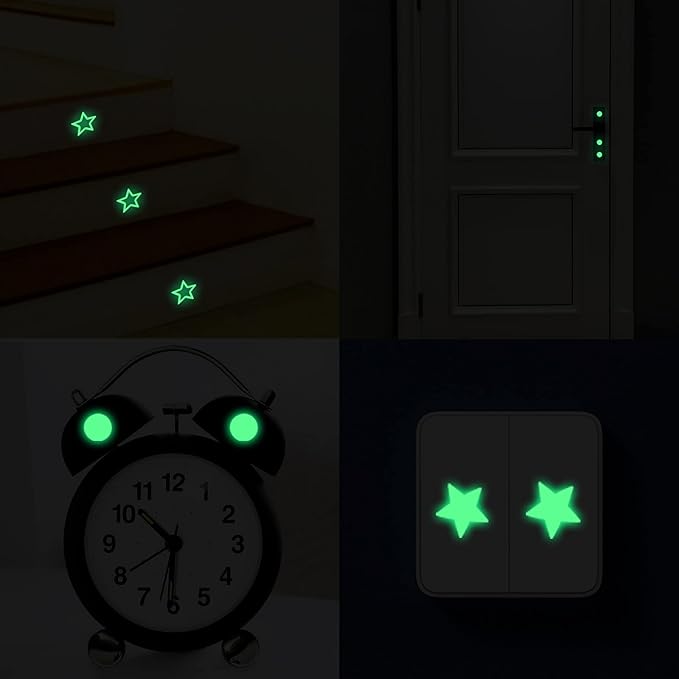Glow in The Dark Stars for Ceiling Decor,849 Pcs Glowing Stickers for Ceiling Planets, Luminous Stars and Dots Wall Decals Kids Living Room,Rocket Astronaut Decorations for Boys Girls