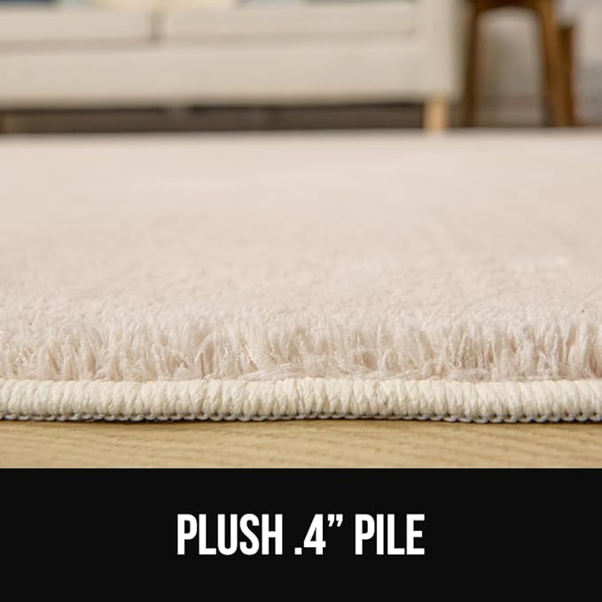 GORILLA GRIP Ultra Soft Washable Area Rug, 8x10, Stain and Slip Resistant Plush Thick Carpet for Bedroom Living Room, No Shed Floor Rugs, Pet Friendly, Dorm Essentials, Kids Nursery Home Decor, Taupe