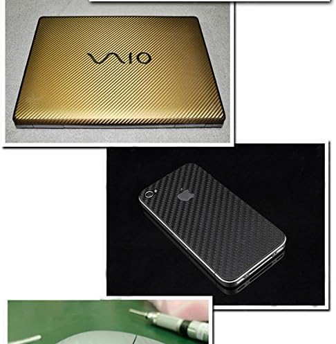 F & B LED LIGHTS Golden 3D Carbon Fiber Film Twill Weave Vinyl Sheet Roll Wrap (72" X 60", Golden)