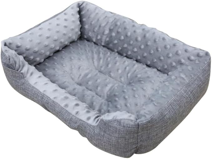 Large Dog Bed with Non-Slip Bottom, Waterproof Orthopedic Cushion, Machine Washable Rectangle Pet Mat - Thick Cozy Bed for Big Dogs(15.75''X3.94''X11.81'',Gray)