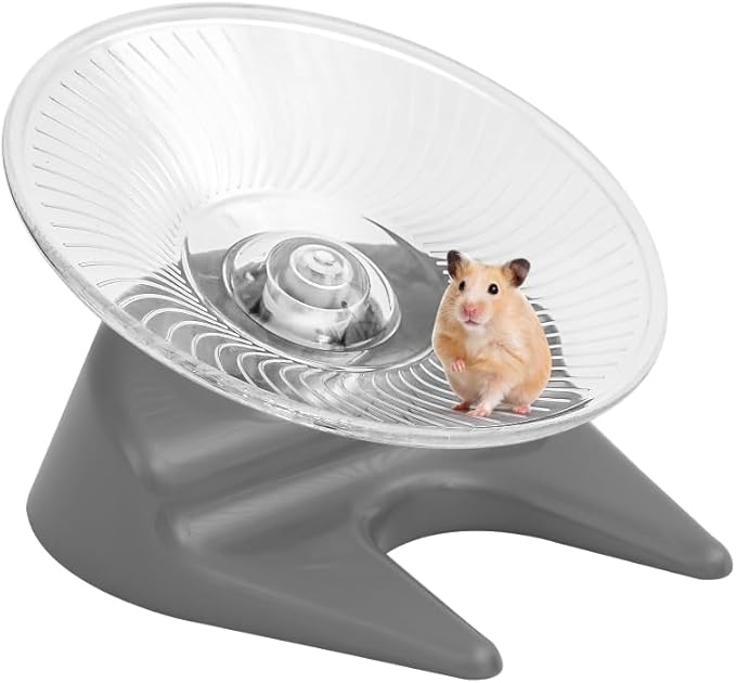 Hamster Flying Saucer Silent Running Exercise Wheel for Hamsters, Gerbils, Mice,Hedgehog and Other Small Pets Silent Running Wheel Hamster,Large