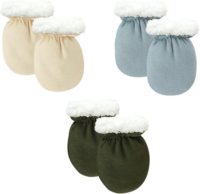 Cute Baby Mittens Newborn, No Scratch Baby Boy Mittens, Baby Girl Hat Gloves for Toddlers, Infant, Newborn