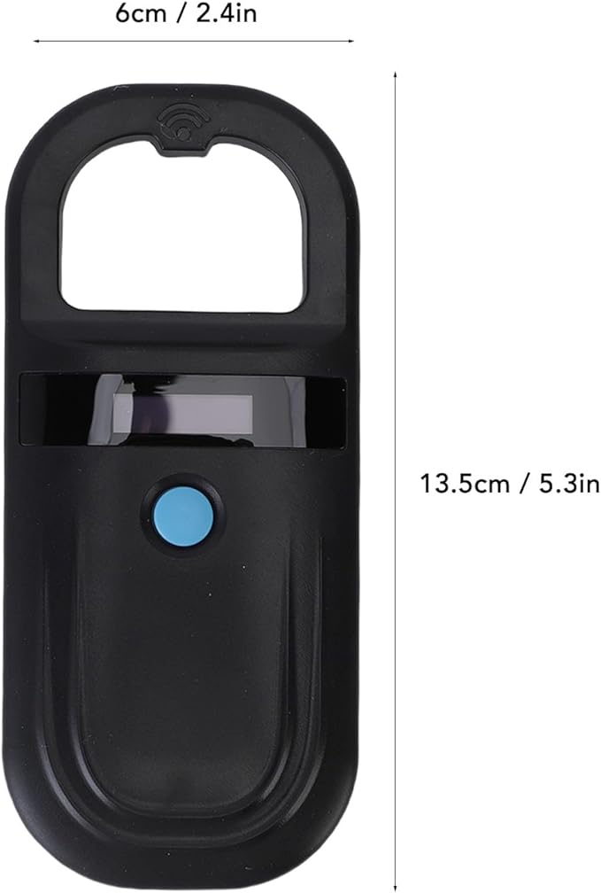 Microchip Scanner, 1000 Records Rechargeable Display Screen Pet Chip Scanner for EMID (Type 2)