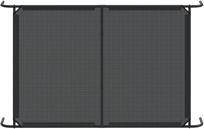 XXL Elevated Dog Bed, Portable Raised Pet Cot for Large Breeds, Breathable Textilene Mesh Cooling Dog Bed with Heavy-Duty Steel Frame, Indoor Outdoor Use, Black, 59.1 x 35.4 Inches