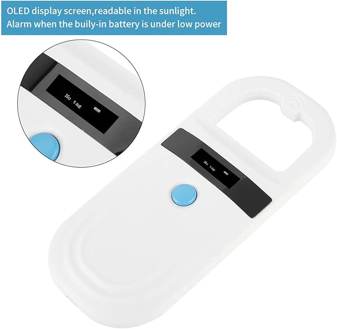 Pet Tag Scanner,Pet Scanner,Microchip Scanner, Rechargeable Animal Chip ID Scanner Microchip Scanner Pet Tag Scanner