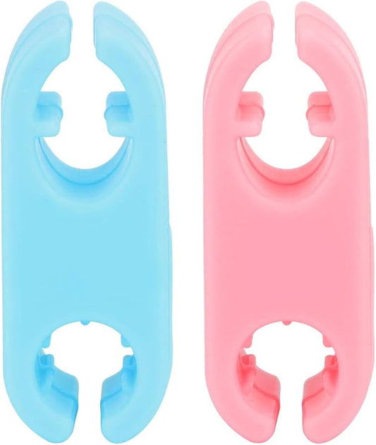 Pet Selfie Clip Silicone Non Toxic Durable Jaw Design Helps Record Beautiful Moments with Pets Universal for Cats Dogs Blue Pink 2pcs 5cm