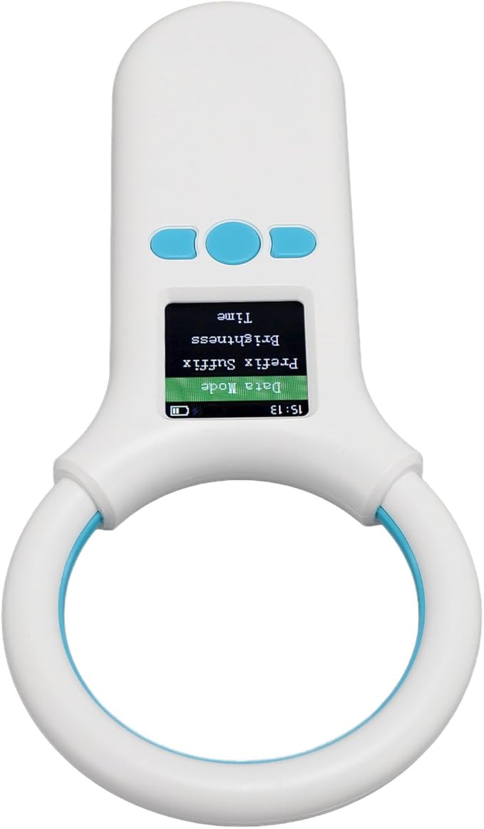 SUNGOOYUE Animal Microchip Scanner, Rechargeable EMID Pet Chip Reader with 1.44 Inch TFT LCD Screen and 500 Records Storage, for Dog Cat Pig Animal ISO11784 11785 FDX B