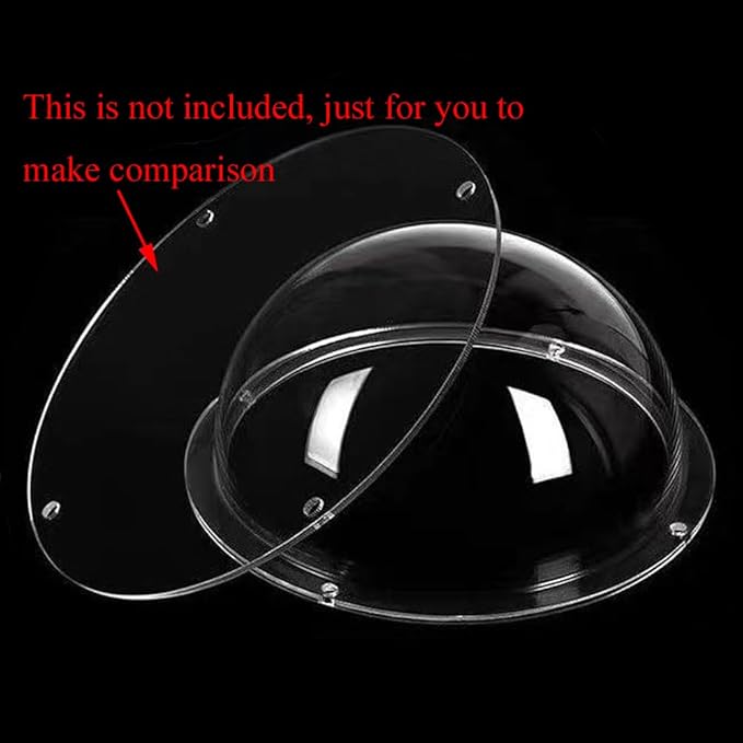 LOTOWELZON 4.7 Inch Acrylic Replacement Transparent Clear Camera Dome Cover Security Camera Housing Pet Dog Fence Window Skylight (ID120mm*H60mm/4.7 * 2.4in)
