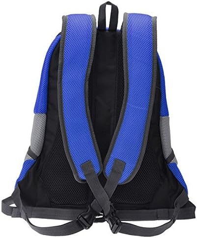 Mogoko Airline Approved Cat Dog Backpack, Puupy Pet Carrier Front Bag with Breathable Head Out Design and Double Mesh Padded Shoulder for Outdoor Travel Hiking (M, Blue)