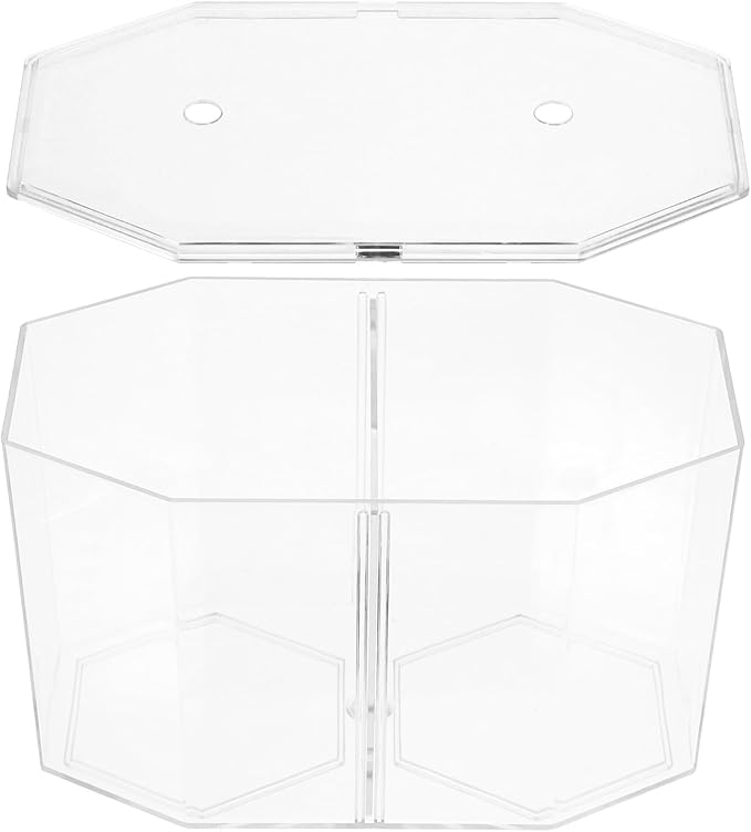 POPETPOP Mini Fish Tank with Divider : Acrylic Fish Breeding Tank Transparent Breeding Box Small Aquarium Box for Small Shrimp