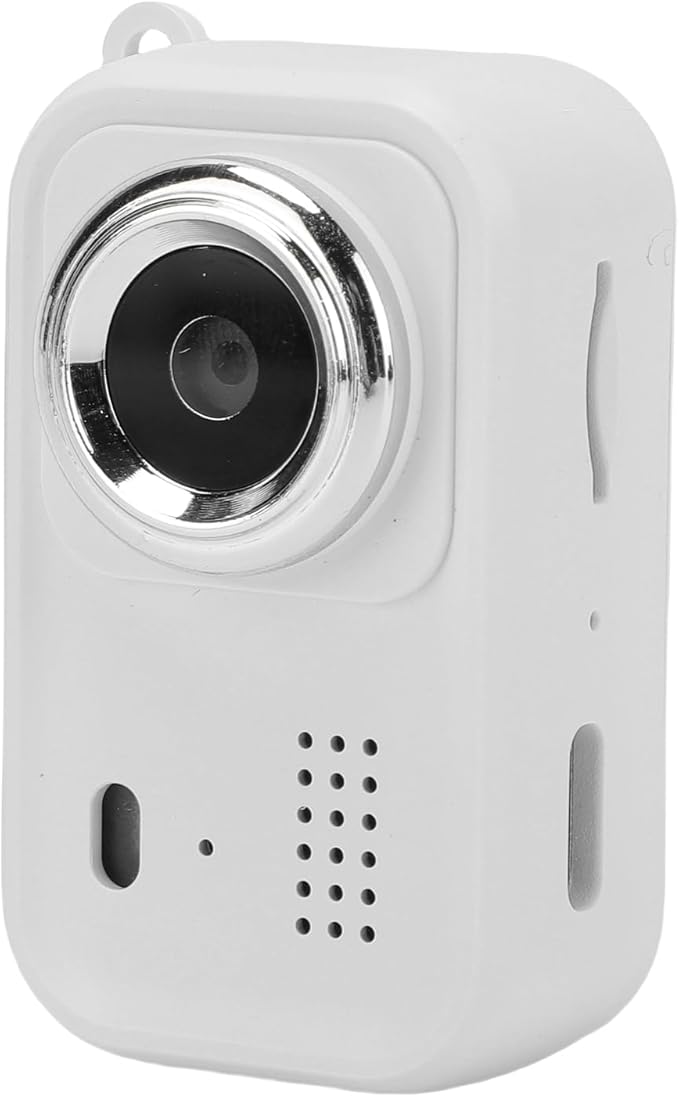 Tbest 1080P Thumb Retro Video Camera Color Screen Small for Cycling Hiking Pet Recording (Pink) (White)