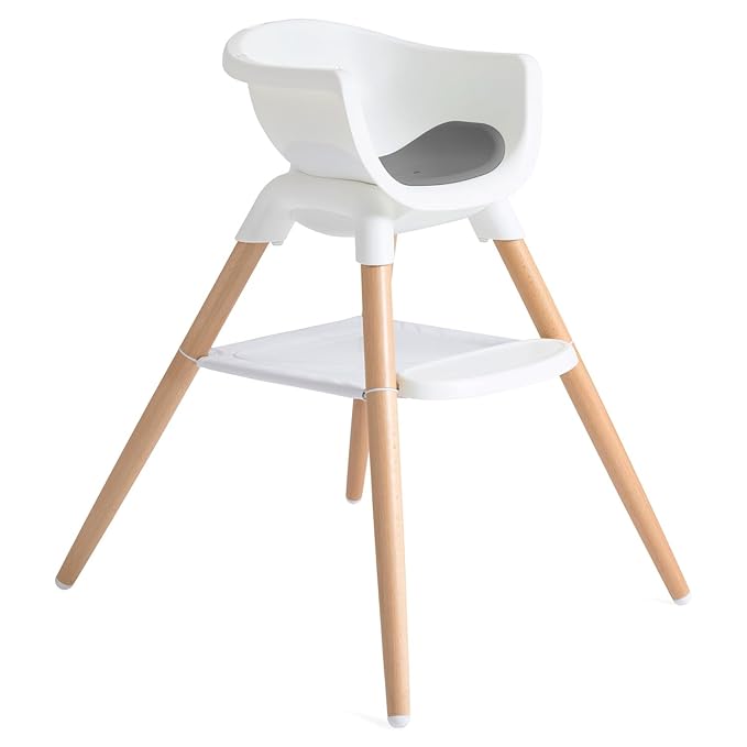 Joie Chai Multi-Mode Highchair - European Beech Wood, Convertible, 9+ Modes, Birth up to 60 lb. (Shadow)