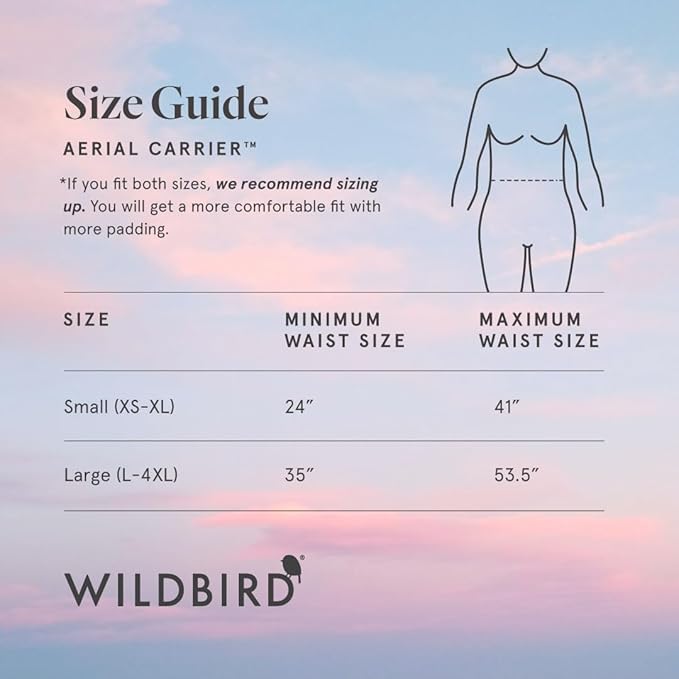 WildBird - Aerial Buckle Carrier - 2-24 Months - Standard (XS-XL) Willow - Front or Back Carry - Cross Straps, Lumbar Support, Headrest - Hip Healthy - Baby Carrier - Baby Essentials - New Mom Gifts