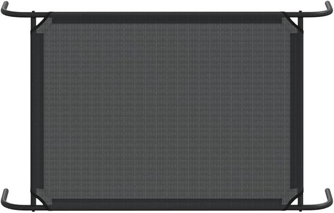 Elevated Dog Bed for Large Breeds, Raised Pet Cot with Breathable Textilene Fabric, Portable Indoor and Outdoor Cooling Bed for Patio, Garden, and Lounge, 41.7 x 24.4 x 7.1 Inches, Black
