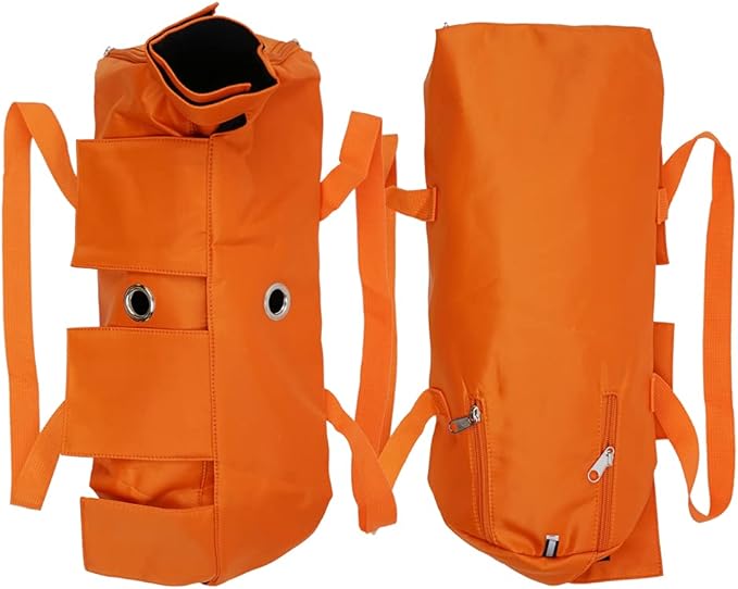 Kukaster Pet Cat’s Restraint Bag for Claw Care Nail Trimming Anti-Scratching Grooming Bag for Cats Medical Examination(Orange-m)