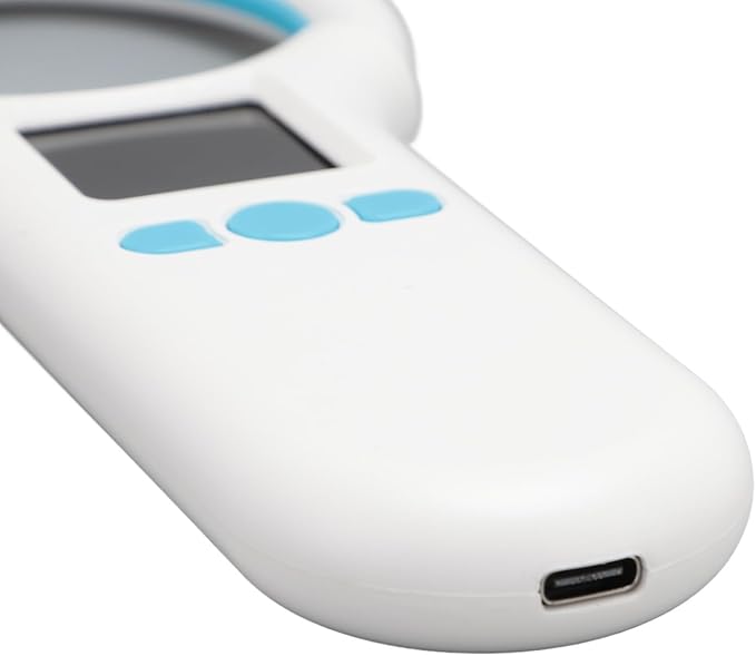 SUNGOOYUE Animal Microchip Scanner, Rechargeable EMID Pet Chip Reader with 1.44 Inch TFT LCD Screen and 500 Records Storage, for Dog Cat Pig Animal ISO11784 11785 FDX B