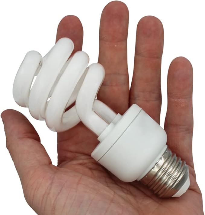 lumenivo 15 Watt UVB Reptile Light 5.0 15W Spiral Reptile Heat Terrarium Light Bulbs for Turtles, Gecko, Tortoise, Snake, Lizard, Chameleons, and Insects - 120V - 3 Pack
