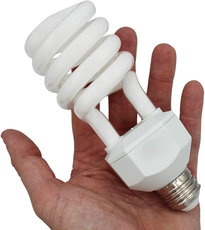 lumenivo 23 Watt UVB Reptile Light 5.0 23W Spiral Reptile Heat Terrarium Light Bulbs for Turtles, Gecko, Tortoise, Snake, Lizard, Chameleons, and Insects - 120V - 5 Pack