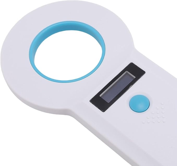 Asixxsix Pet Microchip Scanner, Portable USB Type C Double Frequency Microchip Reader, Universal Scanner with Builtin 800mAh Battery for FDX B EMID ISO11784 85 (White)