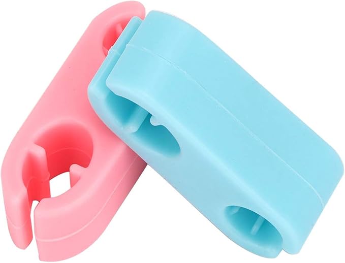 Pet Selfie Clip Silicone Non Toxic Durable Jaw Design Helps Record Beautiful Moments with Pets Universal for Cats Dogs Blue Pink 2pcs 5cm