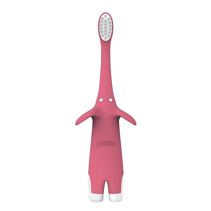 Dr. Brown's Infant-to-Toddler Toothbrush, Elephant, Pink, 0-3 Years