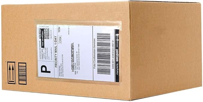 SJPACK 6" x 9" Packing List Envelopes, 3000 Packs Clear Self Adhesive Shipping Labels Pouches