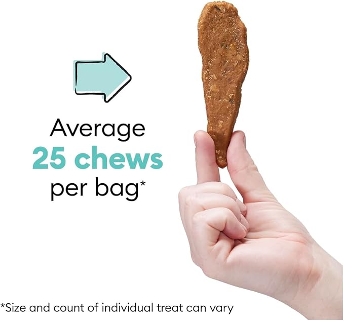 Wiggles & Wags Meaty Strips Dog Treats, Salmon Flavor, 16 oz with DN Essentials Bone Shaped Waste Bag Dispenser & Free Roll