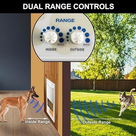 Genuine Power Pet Fully Automatic Pet Door from High Tech Pet Brand. Pet Collar Operated, 4 Way Access, Directional Sensing, Dead Bolt Lock, Air Tight, Quick, Quiet Operation, USA Customer Service