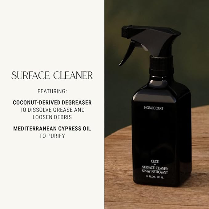 Homecourt All-Purpose Surface Cleaner Spray, Lifts Away Dirt, Smudges & Grease, For Bathroom, Kitchen & more, Clean Formula, Cipres Mint, 16 fl oz