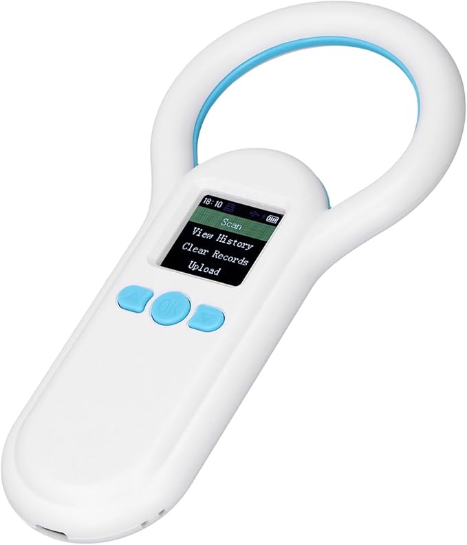 Yctze S20 Pet Microchip Scanner, 1.44 Inch TFT Display Reader, ISO11784 11785 FDX B ID64 Scanner with 500 Records Storage & USB Upload, Ideal for Dogs, Cats & Animal Management