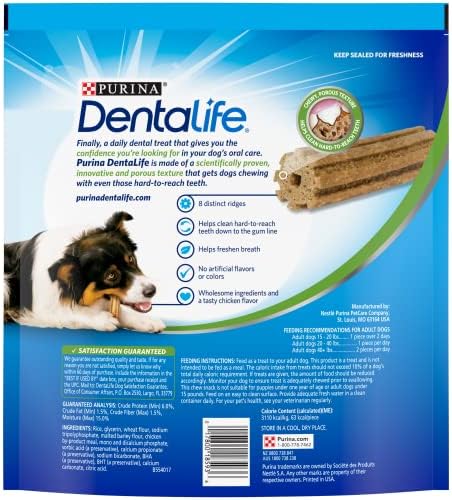 Dentalife DentaLife Made in USA Facilities Small/Medium Dog Dental Chews, Daily - 47 Treats