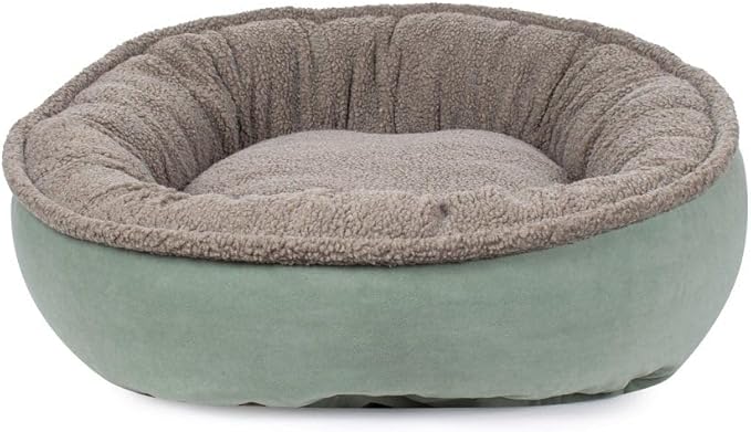 CAROLINA PET COMPANY Microfiber & Tipped Berber Comfy Cup Dog Bed - Chocolate, M