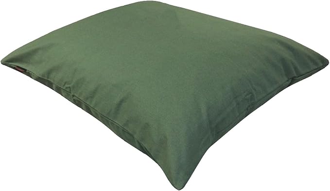 Dogbed4less Shredded Memory Foam Pillow Dog Bed with Waterproof Liner and Machine Washable Cover (Green Canvas, Large 48"X29")