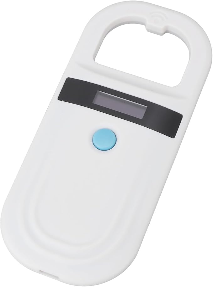 Pet Microchip Reader Portable Rechargeable ABS Scanner for Cow Sheep Dog Cat Poultry - Efficient Animal ID Tag Detection, Lightweight for Mobile Use