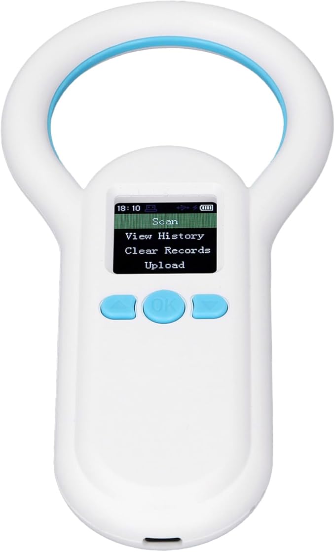 S20 Pet Microchip Scanner, ABS Material with 500 Records Storage, Fast Recognition for Dogs Cats Animal Management