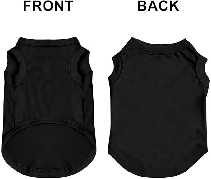 Customized Dog Shirt Custom Pet Clothes T Shirts for Small to Large Dogs Design Image Logo Text Outfits for Puppy Cat Personalized Breathable Sleeveless Pullover Black, M