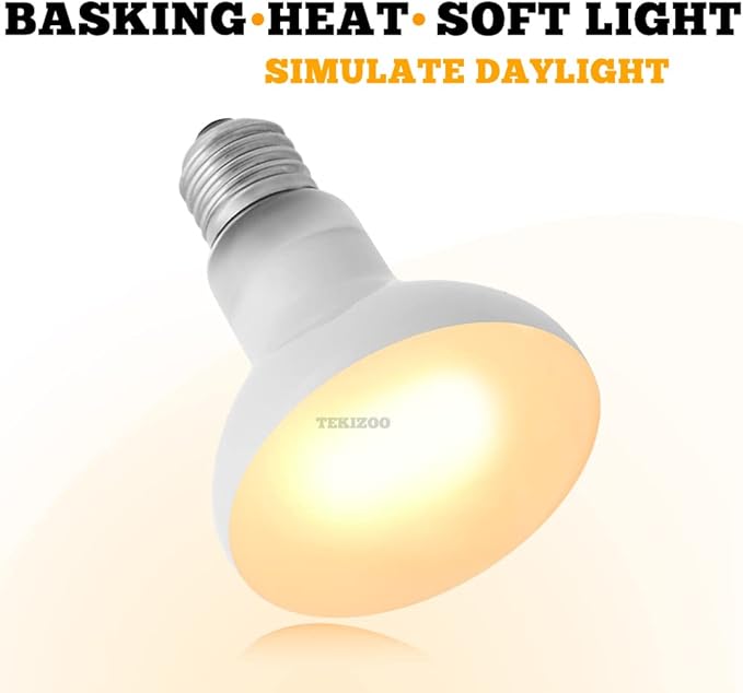 Reptile Heat Lamp Basking Spot Bulb UVA Daylight Light for Amphibian,Lizard,Tortoise,Bearded Dragon 75W (4 Pack)
