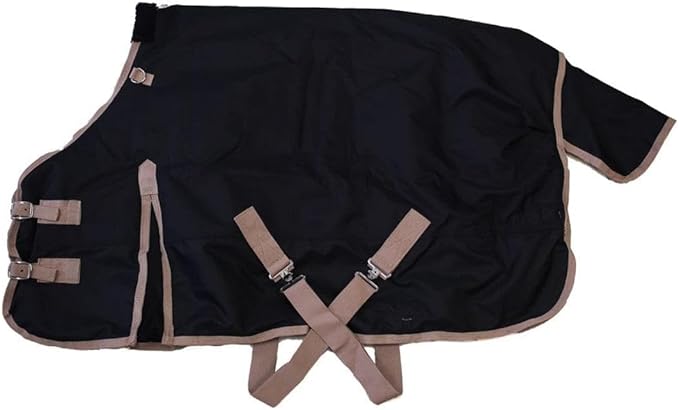 AJ Tack 1200D Waterproof Winter Pony Blanket - 300g Heavyweight Turnout with Fleece Collar, Shoulder Gussets & Tail Flap - Turquoise 60"