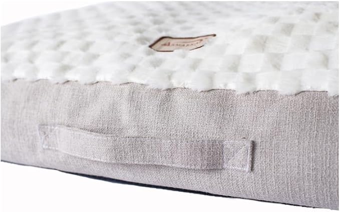Dog Crate Mat - 40" x 29" Plush Cushion - Waterproof & Removable Cover - Pet Bed with Handle