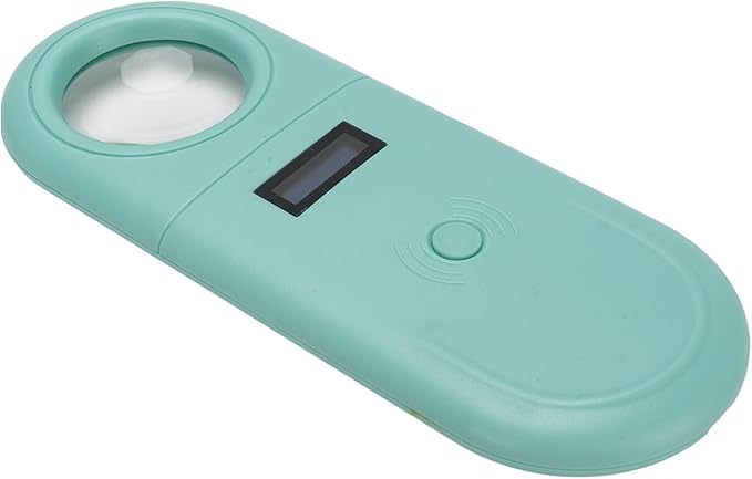 Low Frequency Animal Chip Scanner with Magnifying Glass and LED Light - Lightweight for Pet Identification - 30 Sets Data Storage