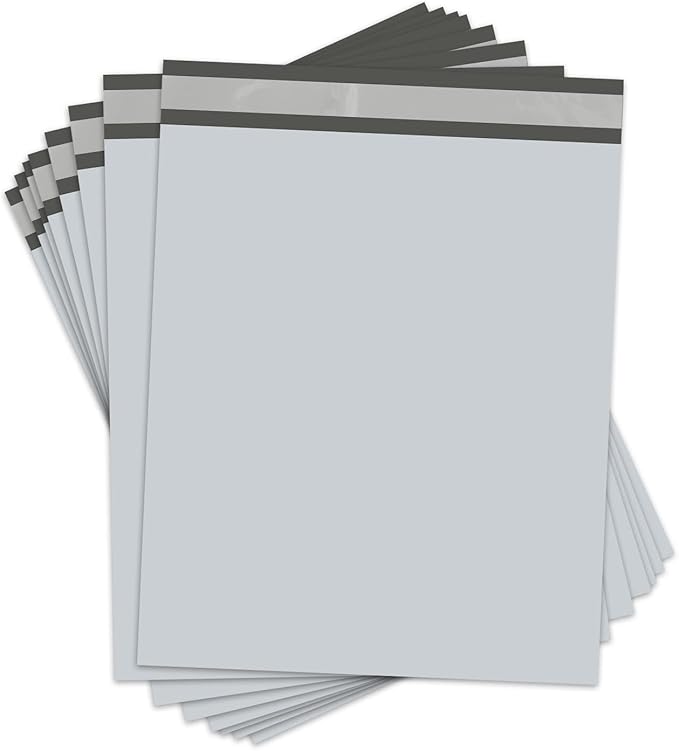 OausTect White Poly Mailers 10X13 inches,100 Pack Shipping Bags with Strong Self-sealing Adhesive Waterproof and Tear Proof for Clothing,Books