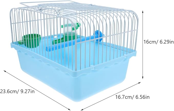 Small Bird Travel Cage:Portable Small Bird cage with Parrot Feeder Cups & Standing Perch for Parakeets Lovebirds Parrotlets